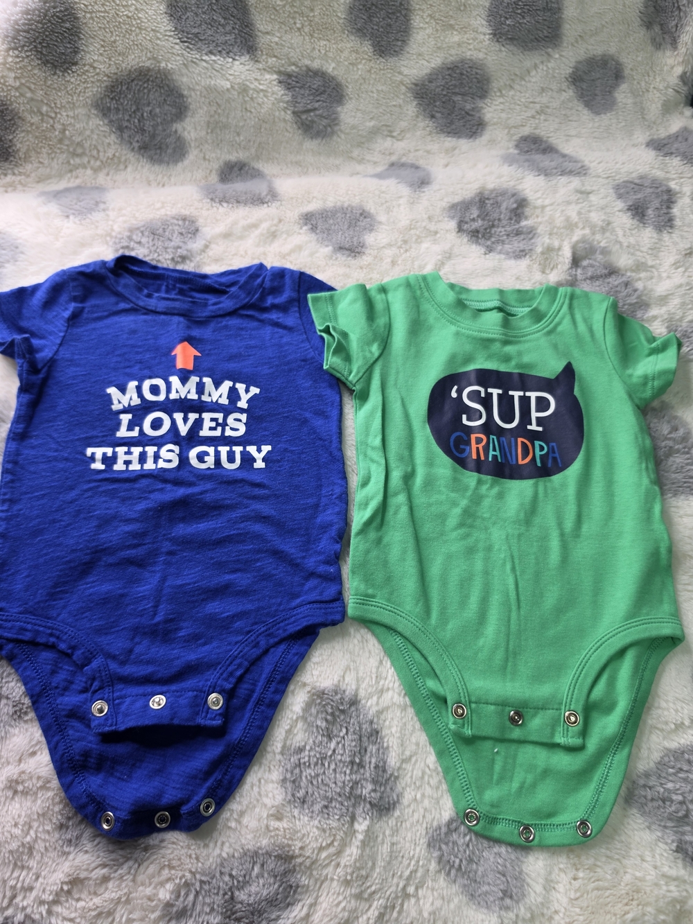 Carter's Blue & Green Baby Bodysuit Duo